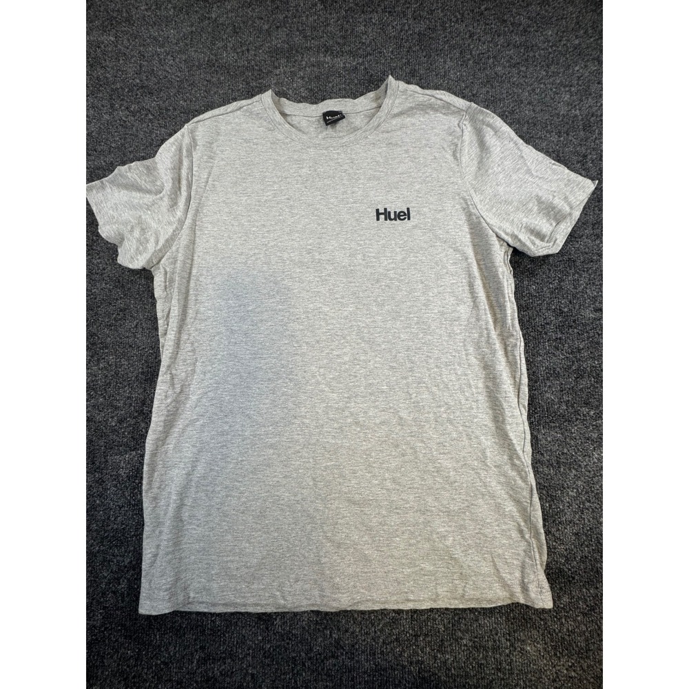 Huel T-Shirt‎ Mens XXL Gray Heather Short Sleeve Logo Graphic Crewneck Tee